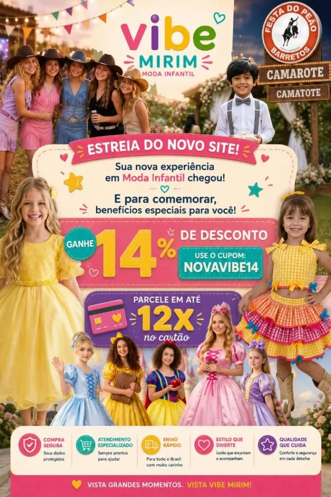Vibe Mirim Moda Infantil Vestindo do 2 ao 16 anos 