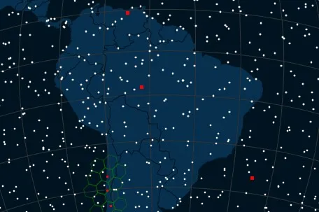 Satélite Starlink cai próximo a Rondônia – Captura de tela do monitoramento dos satélites | Foto: Captura