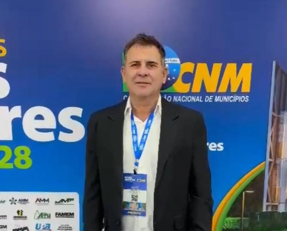 Prefeito eleito Valtair Fritz na CNM | Foto: Reprodução